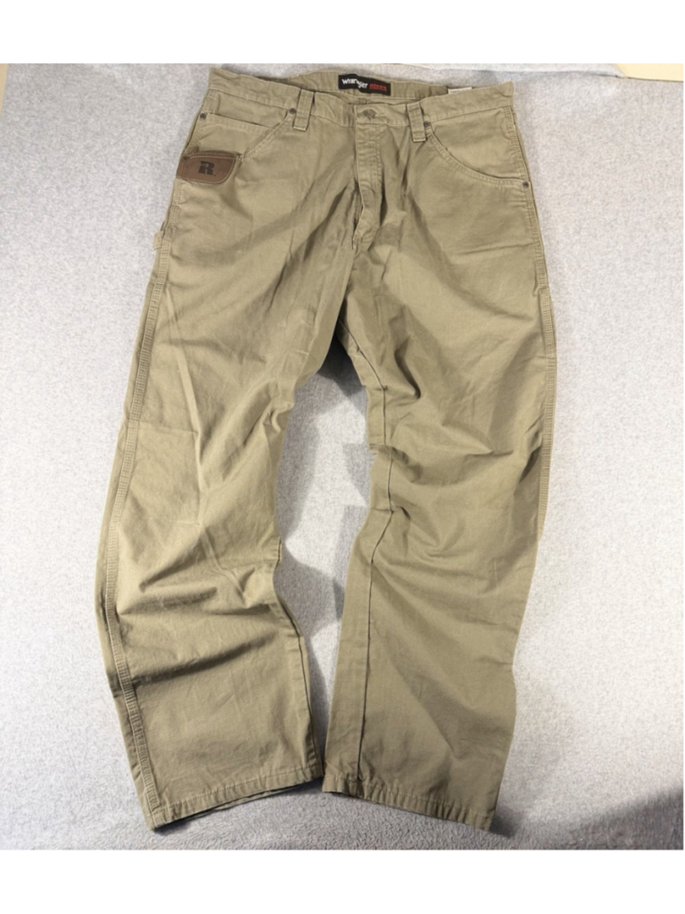 Wrangler Riggs Workwear Carpenter Pants Khaki Tan 38x34 100% Cotton Men’s